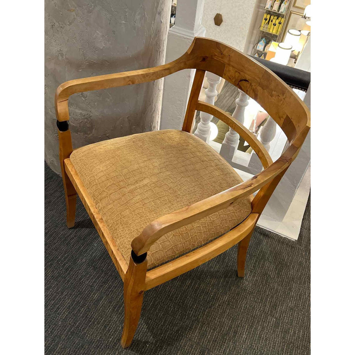 Biedermeier Side Chair with Black Accent