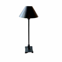 Pair of Black Metal Shaded Table Lamps by RH