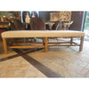 Sweden Cotton Upholstered Wood Bench - AS IS