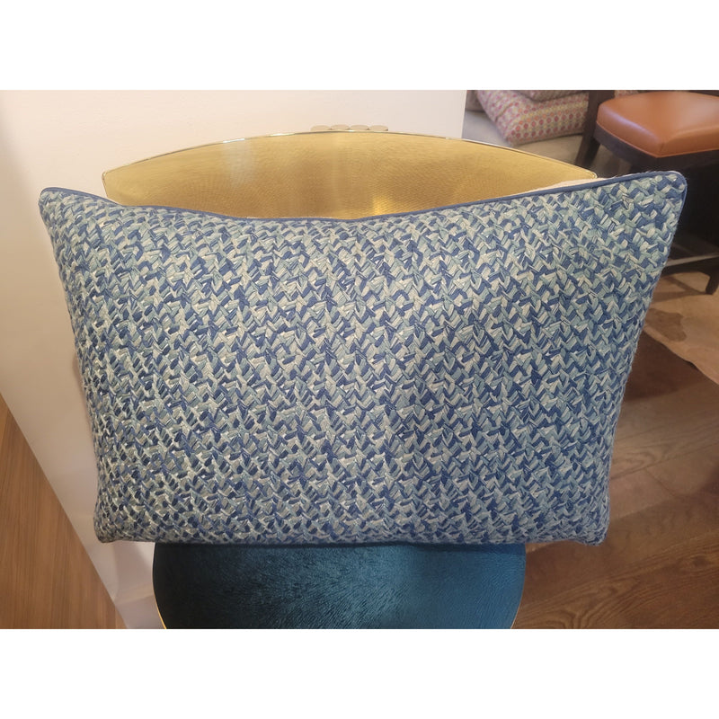 Blue Weave Lumbar Pillow w/ Insert by Ryan Studio