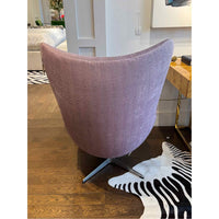 Vintage Lavender Upholstered Swivel Egg Chair by Arne Jacobsen for Fritz Hansen