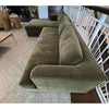 Custom Chaise Sectional Sofa in Mohair Moss 120"Wx67"Dx28"H