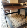 Antique Wood & Metal School Desk
