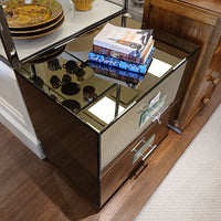 Mirror 2-Drawer Filing Cabinet by Uttermost (AS IS) - colletteconsignment.com