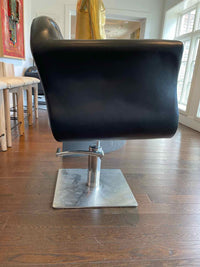 Chesterfield Leather & Nailheads Adjustable Salon Styling Chair on Metal Base