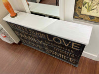 Happy Thoughts Gray Wood Sideboard