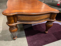 British Colonial Rectangular Raffia Coffee Table (AS IS)