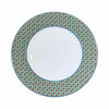 Hermes Tie Set Porcelain Dinner Plate w/ Orange Trim