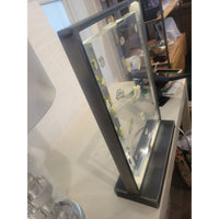 Floating Quartz Geodes in Lucite Table Lamp w/ Steel Frame by Kimberly McDonald