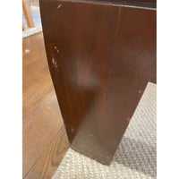 Custom Lacquered Walnut Coffee Table w/ Bamboo Insert (AS IS) - colletteconsignment.com