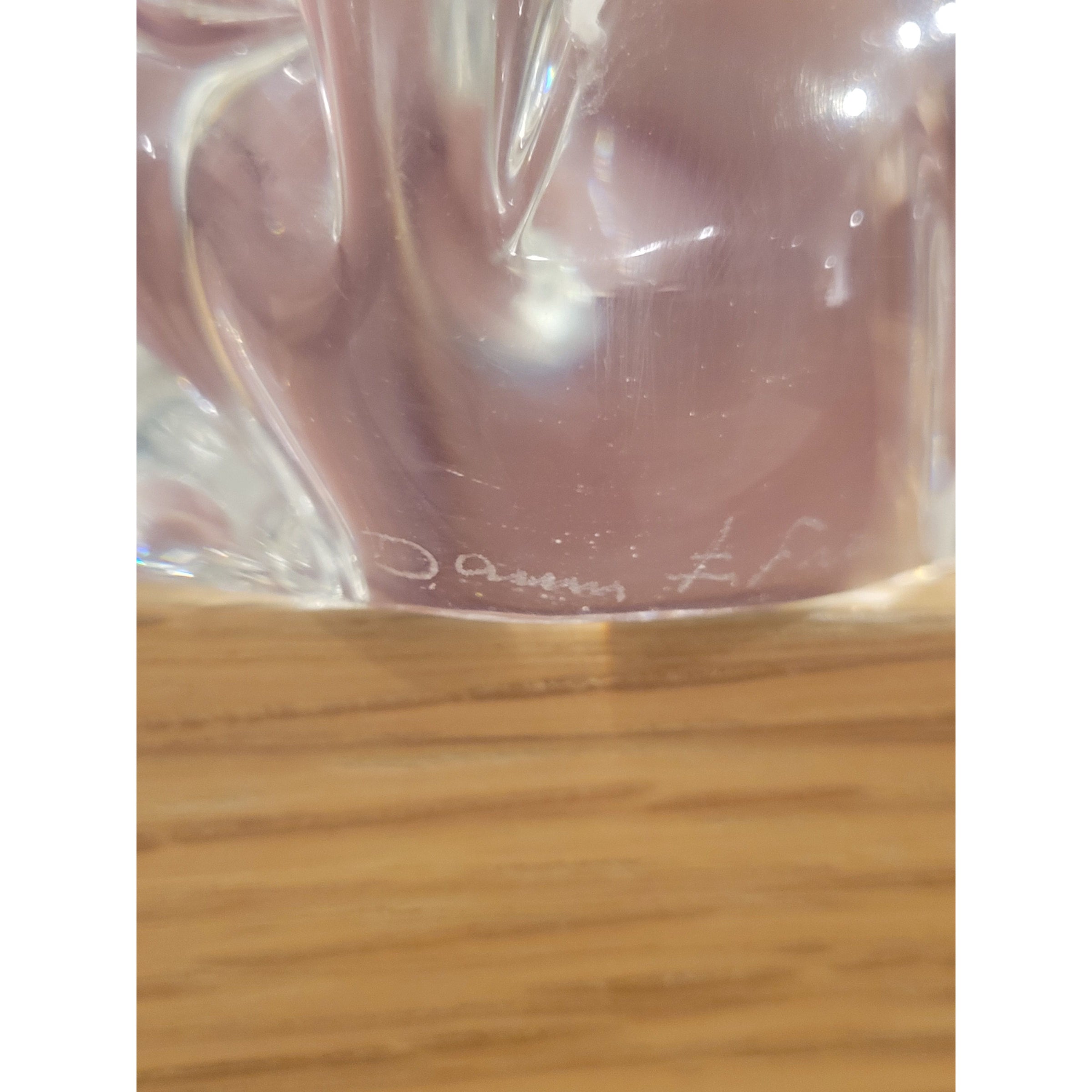 DAUM France Crystal 2-Arm Candle Holder