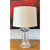 Pair of Tanner Kenzie Mid-Century Lucite Lamps with/ Lucite Finials Circa 1970's - colletteconsignment.com