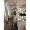 Worlds Away Stewart Silver Leaf Tall Etagere w/ Square Iron Rings