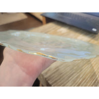 Frosted Satin Glass Charger w/ Gold Leaf Trim by Annieglass (AS IS)