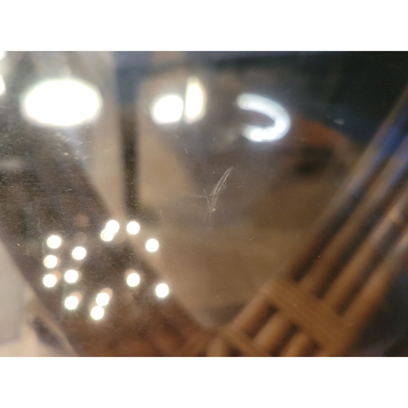 Pencil Reed Rattan Glass Top Side Table