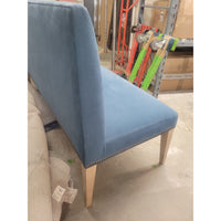 Blue Cotton Canvas Ross Dining Bench w/ Nailhead Trim by Serena & Lily (AS IS)