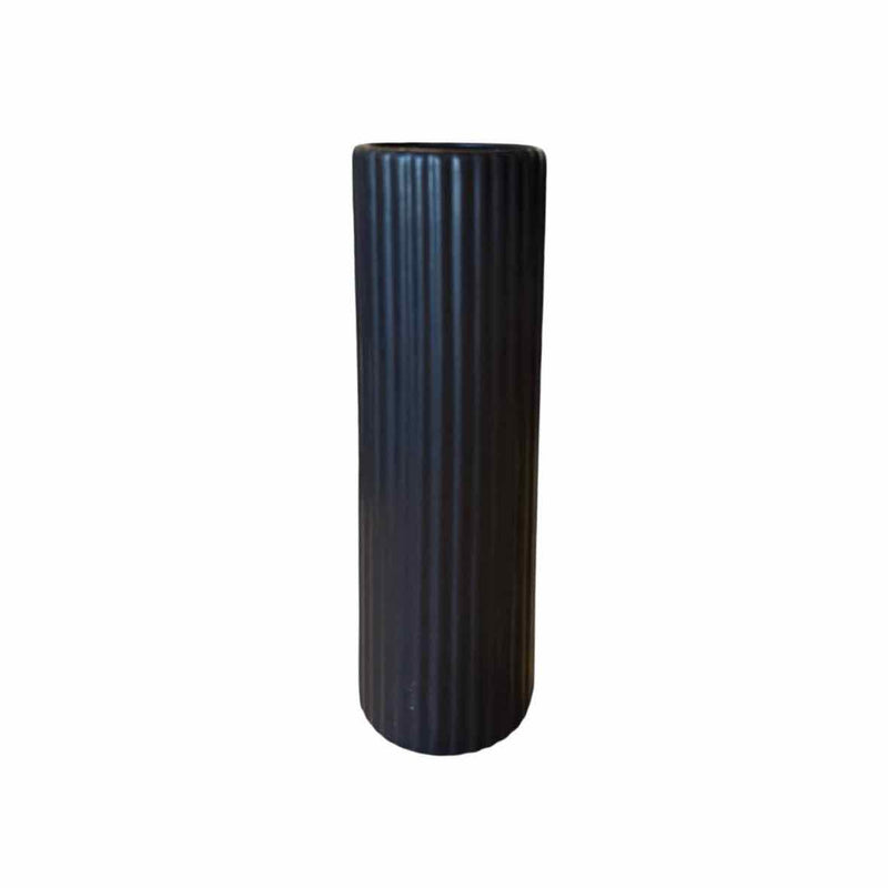 Haeger Fluted Gray Vase