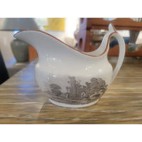 41-Pc 19th C. British Bat-Printed Porcelain Dish Set by Spode w/ Display Stands