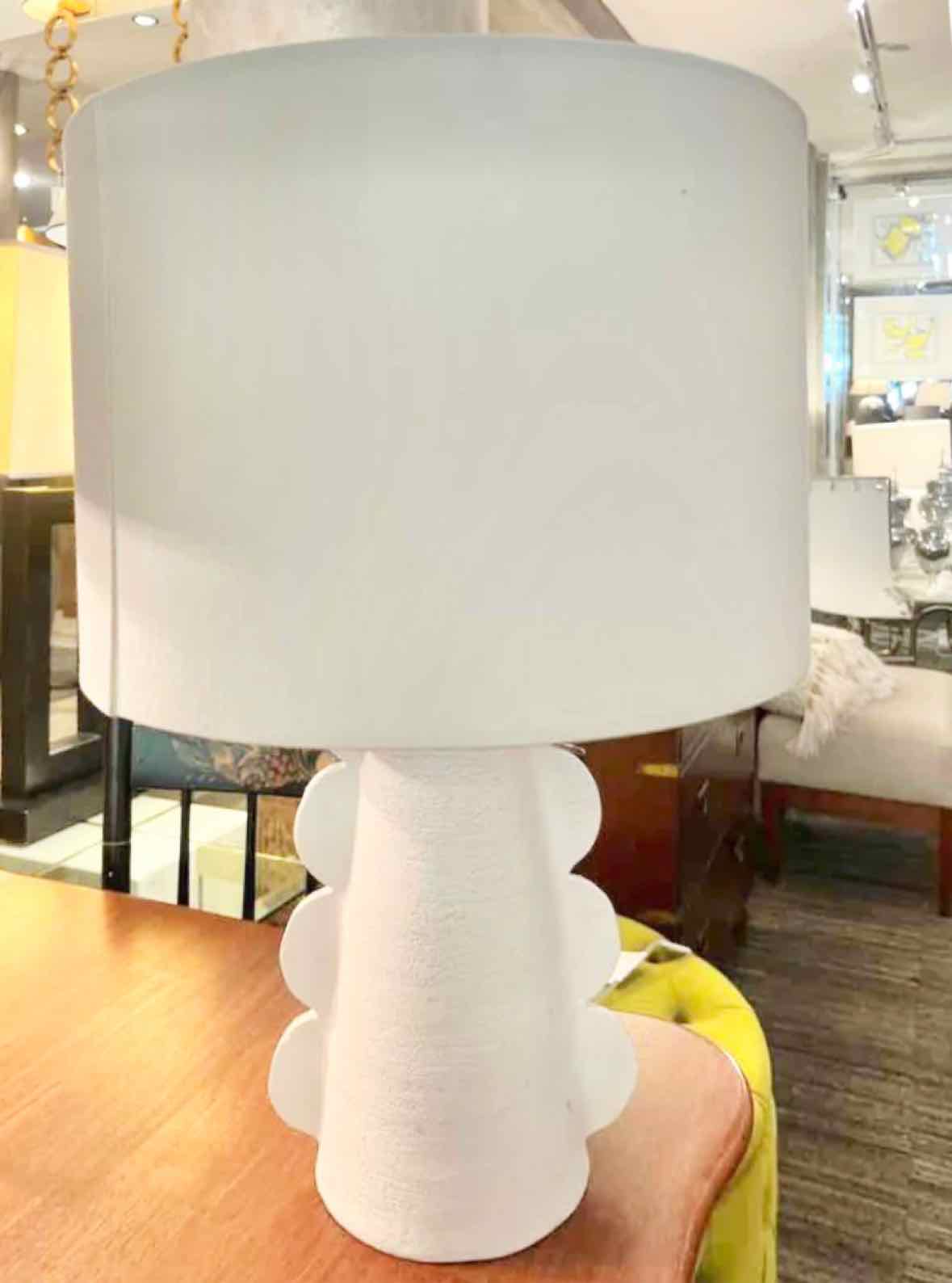 White Plaster Table Lamp