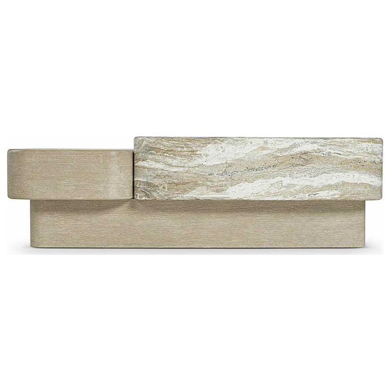 Arcadia Rectangular Wood Clay Coffee Table by Bernhardt