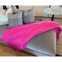 Hot Pink Wool Mohair Throw by ABC Carpet & Home