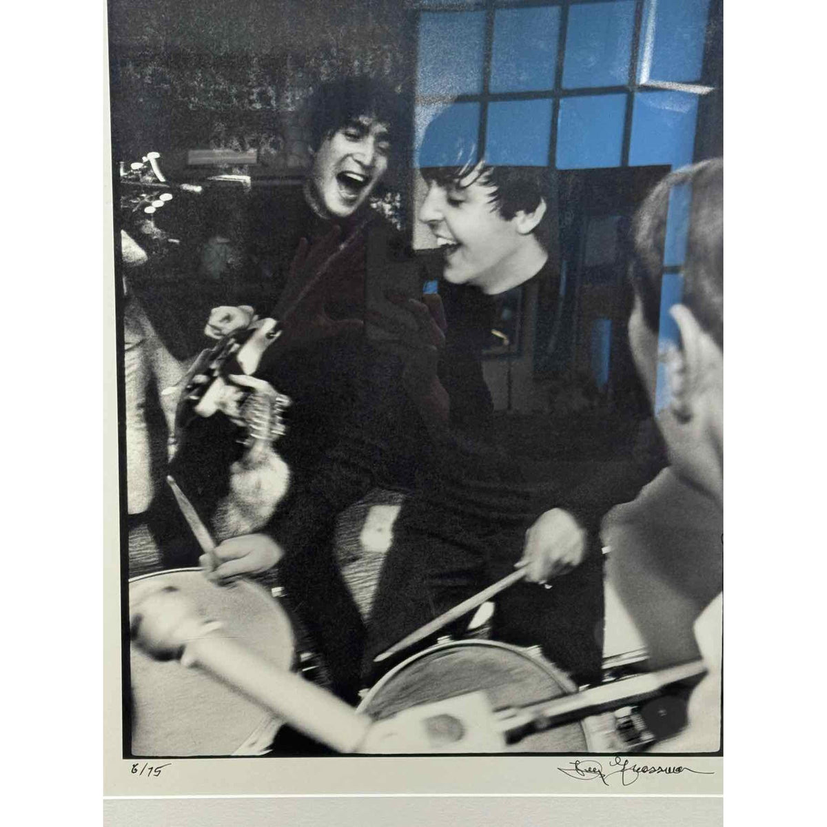 Signed Beatles B/W Photograph