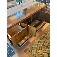 'Dunbar' Rosewood & Chrome Credenza by Roger Sprunger - AS IS