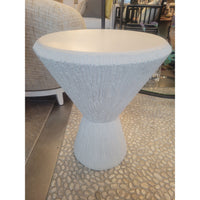 'Nika' Concrete Side Table by Arteriors - colletteconsignment.com