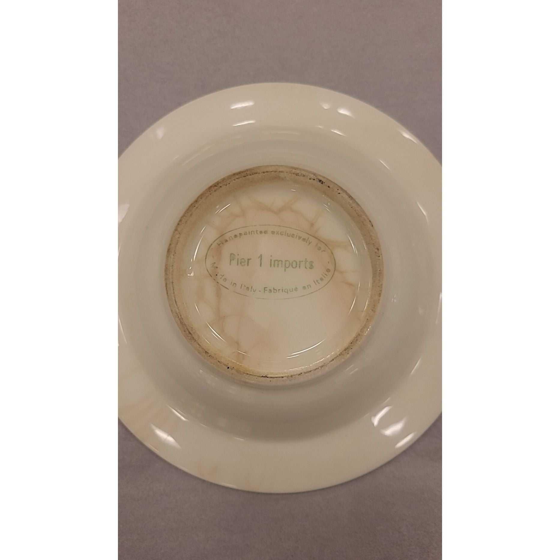 Pair of Teal Edge Ceramic Bowls