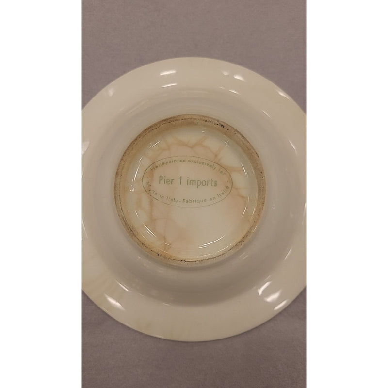 Pair of Teal Edge Ceramic Bowls