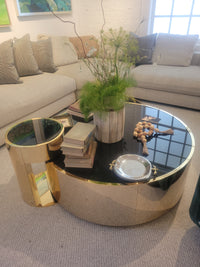 SET of 3 Constellation Coffee Tables w/ Smoked Mirror Glass Tops by Fendi Casa