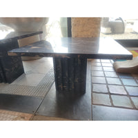 SET of 3 Fluted Black Marble Nesting Tables (AS IS)