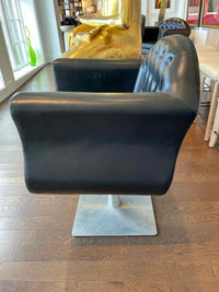 Chesterfield Leather & Nailheads Adjustable Salon Styling Chair on Metal Base