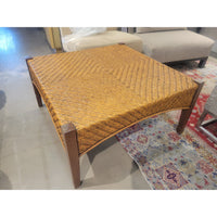 Square Woven Rattan Coffee Table by Padma's Plantation (AS IS)