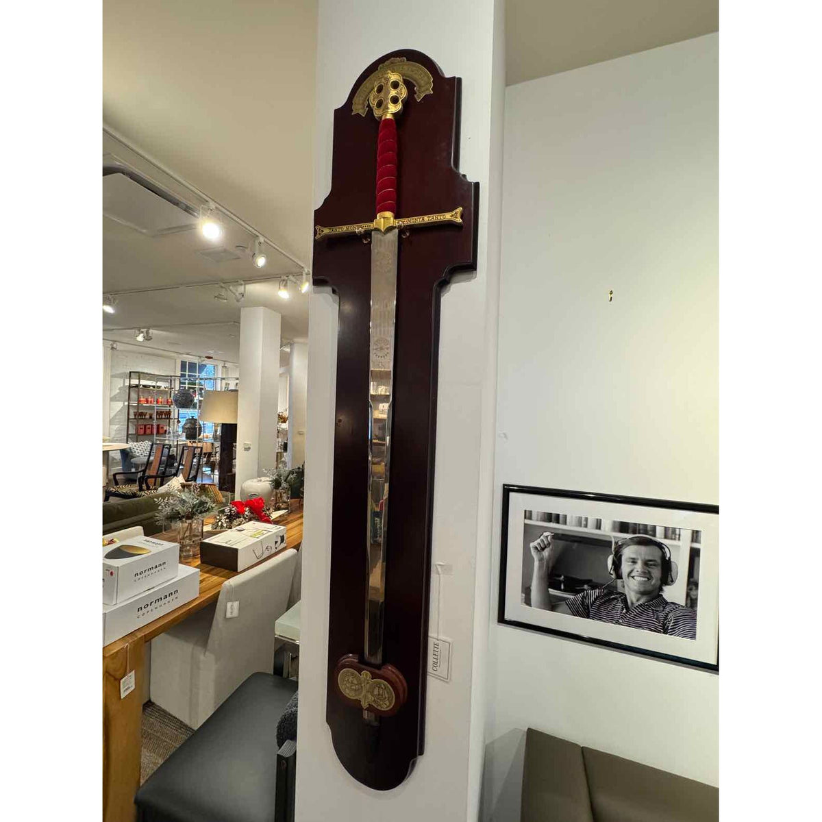 Franklin Mint Sword of Christopher Colombus on Wood Display Board