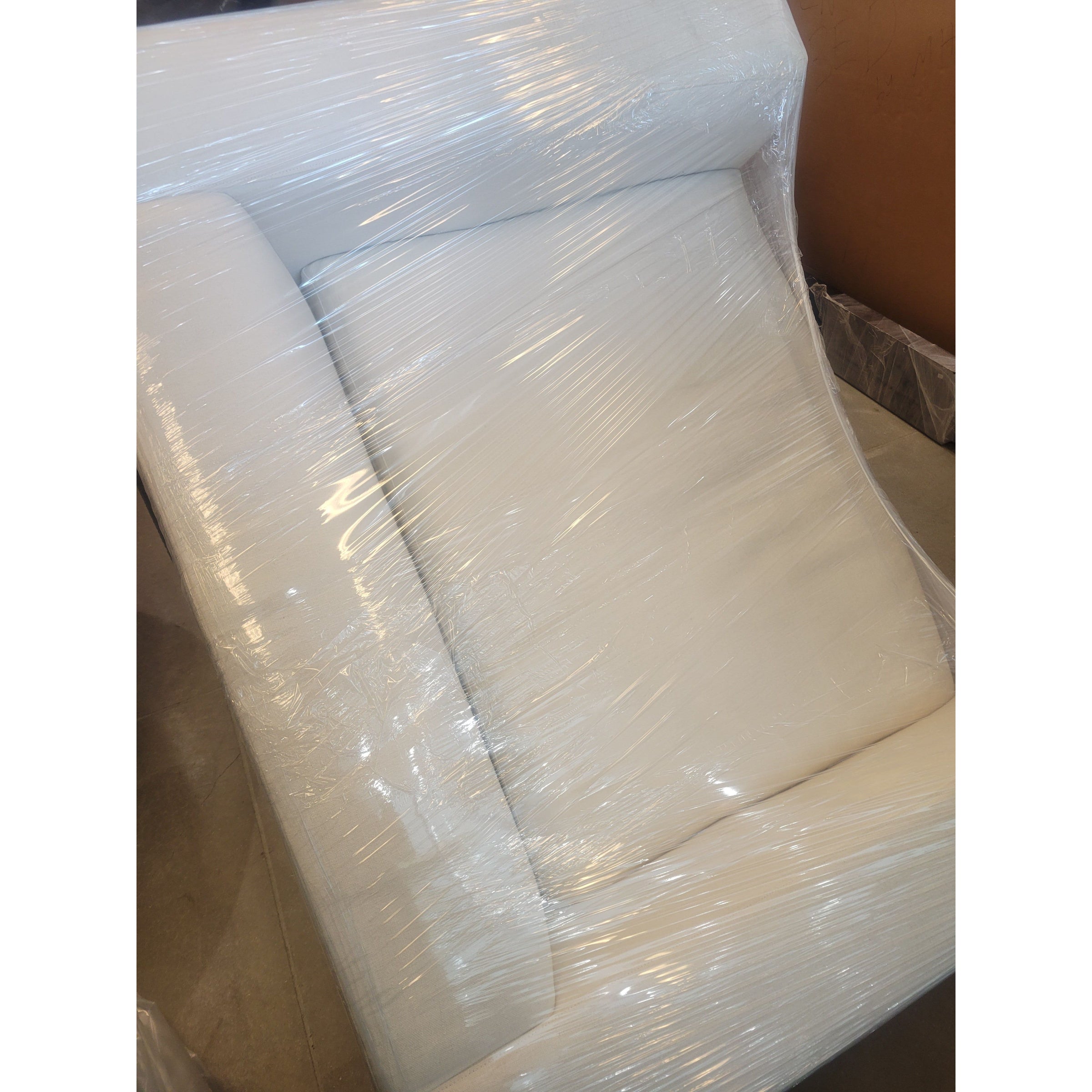 9B892PLF- White Upholstered Chair and a Half