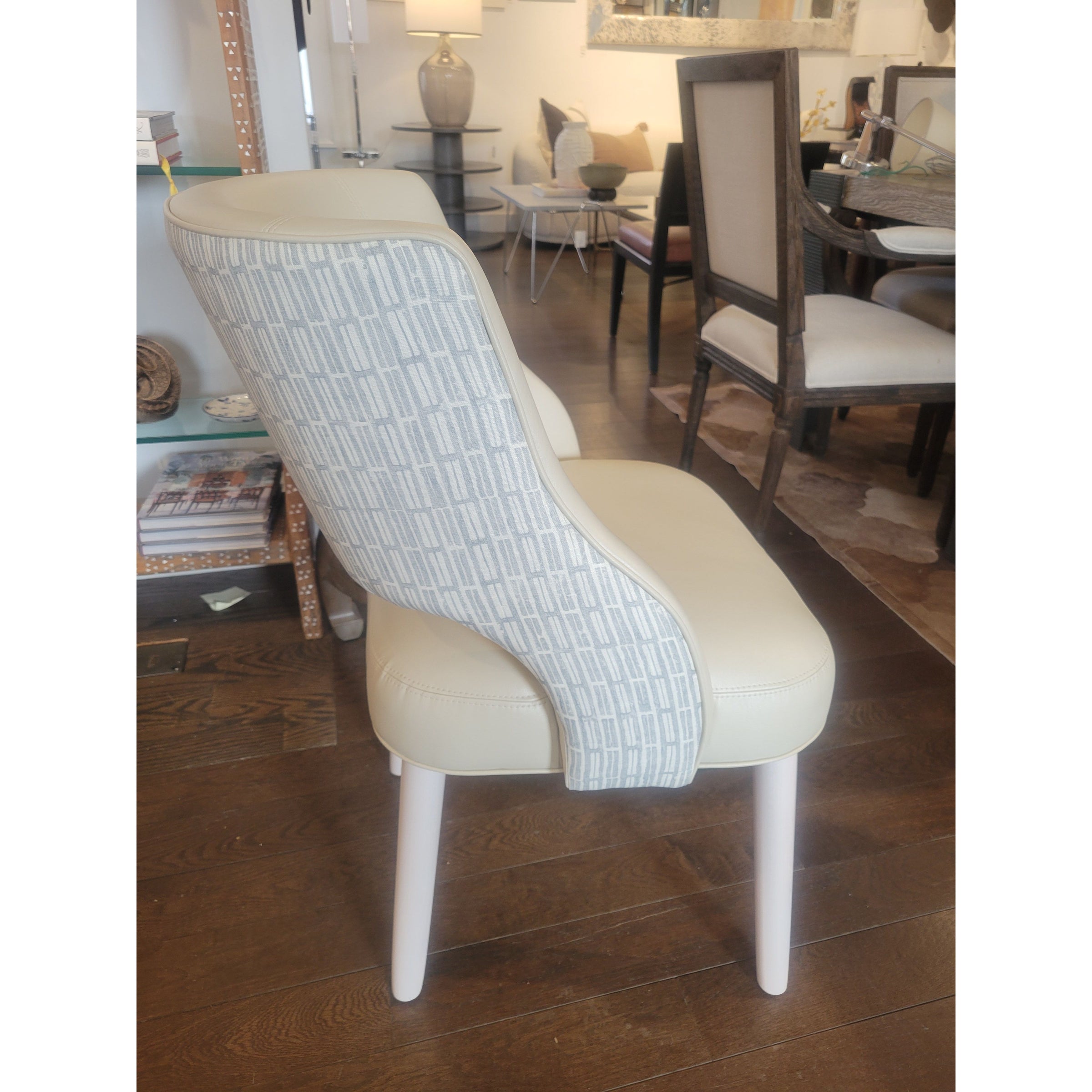 Custom 'Beccacino' Leather Side Chair by Tailored Home - colletteconsignment.com