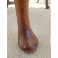 PAIR of Antique Mahogany Queen Anne Chairs w/ Upholstered Seats