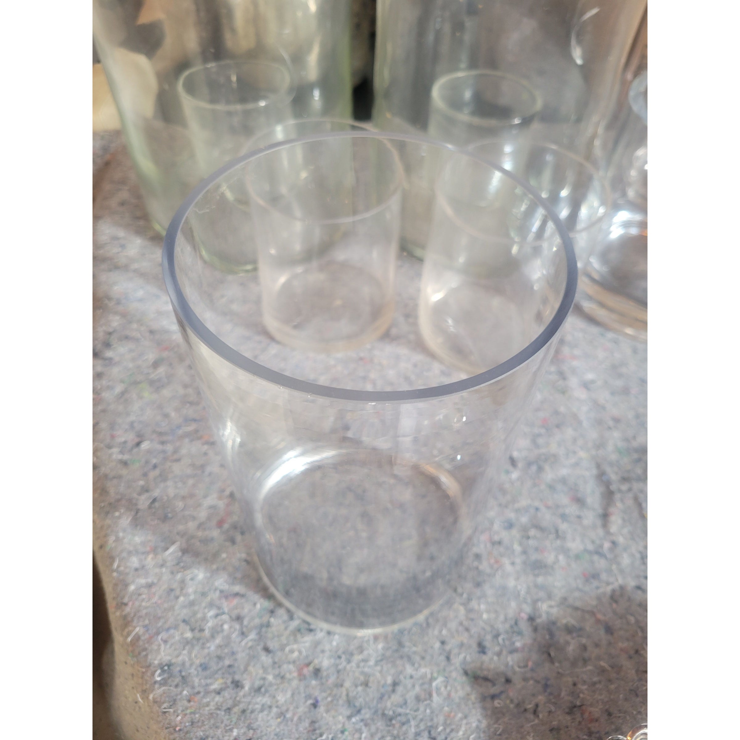 Tall Wide-Rim Glass Candle Holder