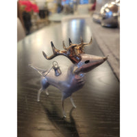 Glass Reindeer Ornament