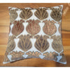 Pair of Brown Lotus Dreams Taffeta Throw Pillows by Home Centric