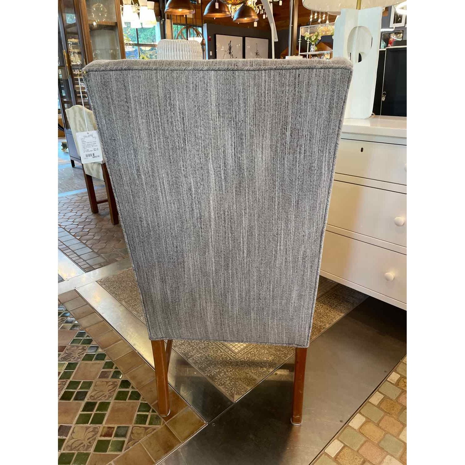 Custom Upholstered Vintage Gray Cashmere Armchair Attrib. to Hickory