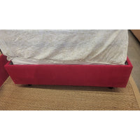 Twin-Sized Pink Velvet Bed