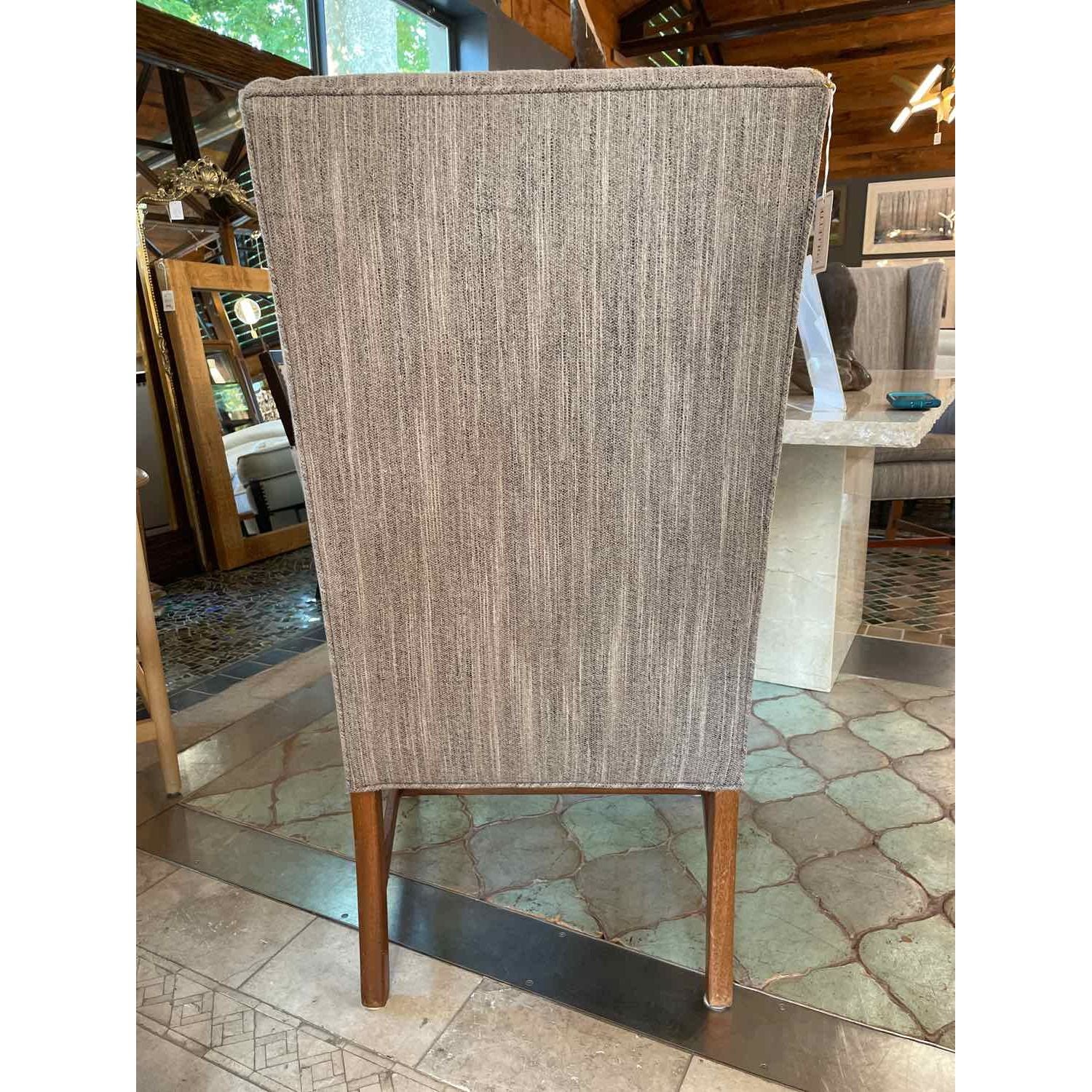 Custom Upholstered Vintage Gray Cashmere Armchair Attrib. to Hickory