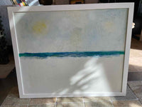 Abstract Minimalist Seascape Painting in Frame