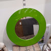 Round Lime Green Wall Mirror by Crate & Barrel