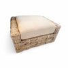 French Woven Rope Ottoman w/ Cushion