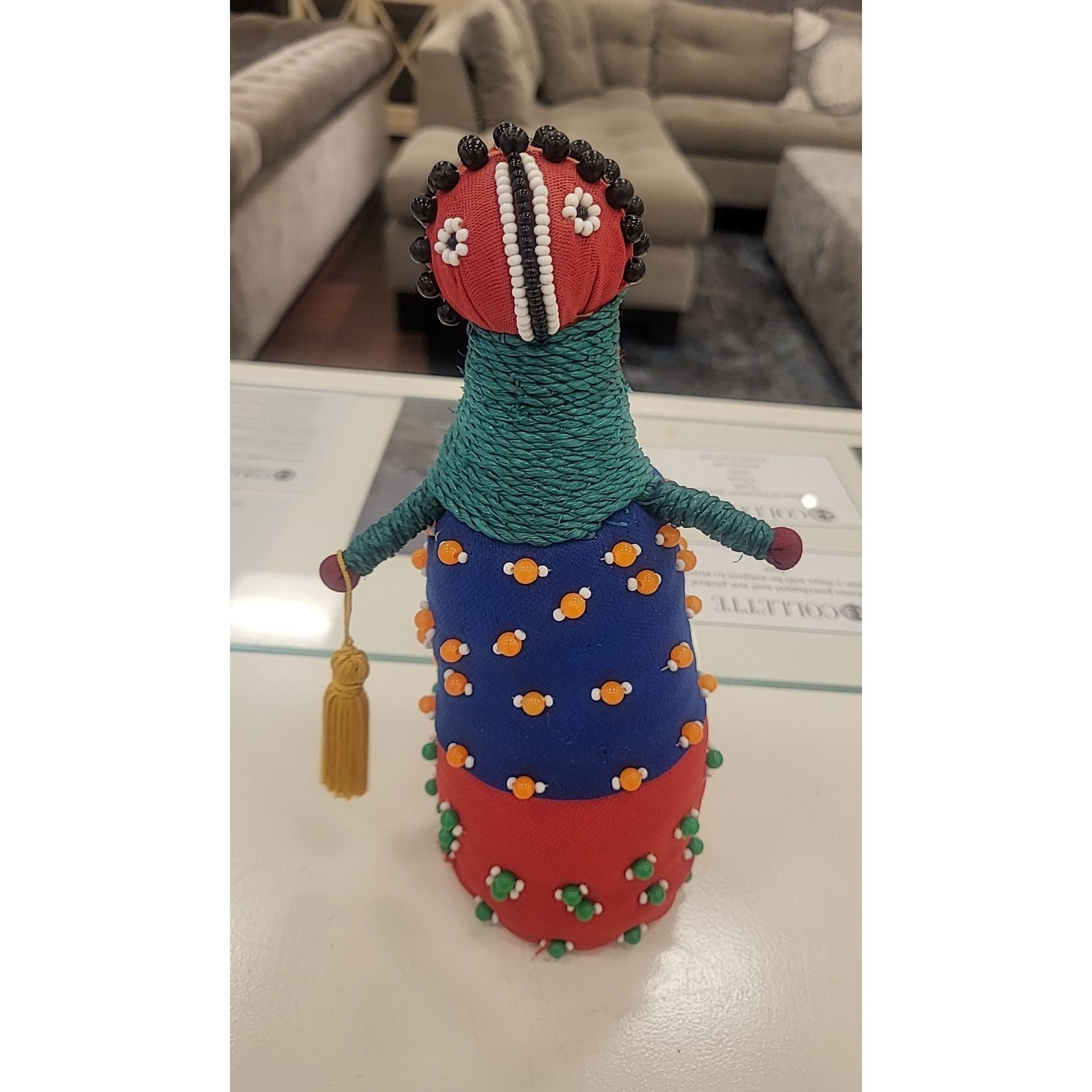 African Style Beaded Doll