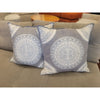 PAIR of Gray & White Embroidered Pillows by S&L - AS IS