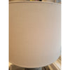 Gray & Black Dimpled Ceramic Table Lamp w/ White Shade